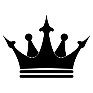 Simple Silhouette Regal Crown Royalty Symbol Graphic Element