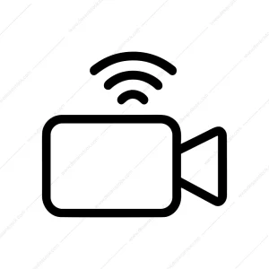 Minimalist Line Wireless Camera Recorder Electronic Device Icon