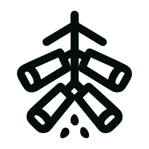 Simple Outline Firecracker String Line Art Celebration Symbol Icon