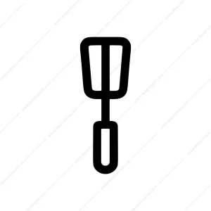 Simple Line Spatula Kitchenware Cooking Utensil Equipment Outline Icon