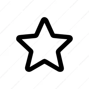 Simple Outline Star Shape Symbol Decorative Element