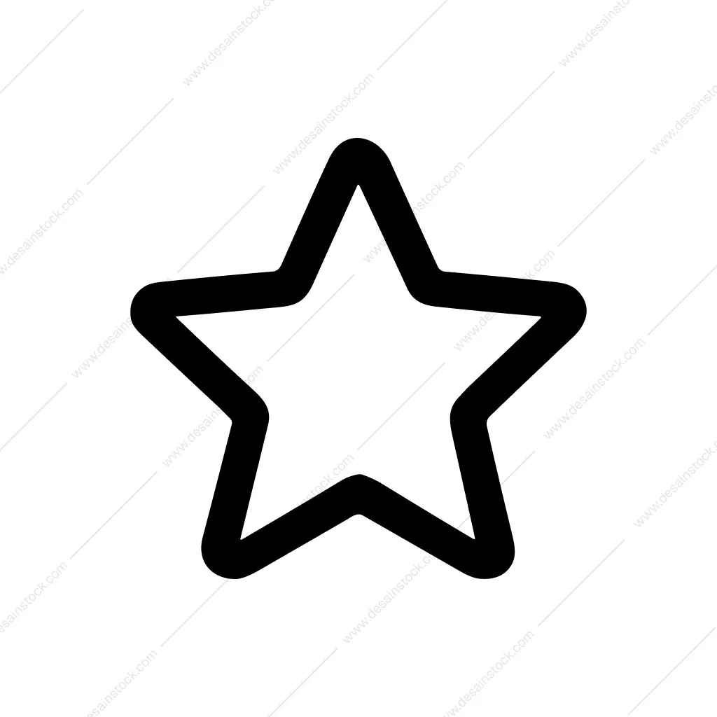 Simple Outline Star Shape Symbol Decorative Element