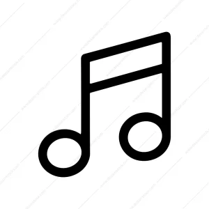 Outline Simple Music Note Musical Symbol Icon Shape
