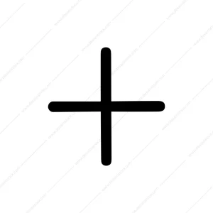 Simple Black Plus Sign Shape Graphic Element