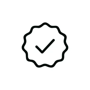 Minimal Outline Circle Checkmark Approval Badge Icon