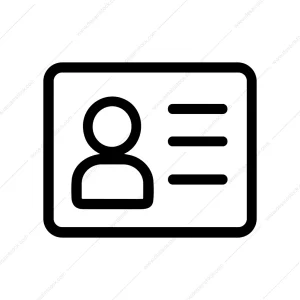 Simple Outline Profile Identification Card Office Icon