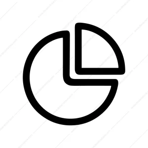 Minimalist Bold Pie Chart Finance Diagram Icon
