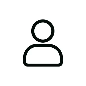 Minimal Outline Rounded Person User Profile Icon