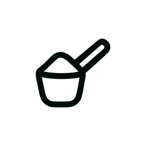 Simple Outline Measuring Scoop of Powdered Ingredient Culinary Icon