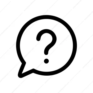 Simple Line Question Mark Speech Bubble Graphic Icon