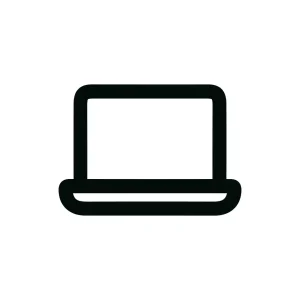 Simple Outline Laptop Display Screen Device Minimalist Modern Line Icon