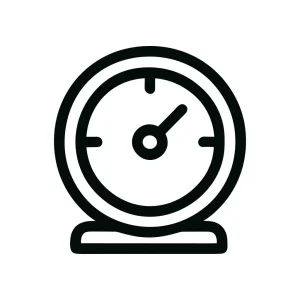 Simple Outline Clock Stand Time Management Icon