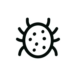 Handdrawn Outline Spotted Beetle Insect Bug Shape Icon