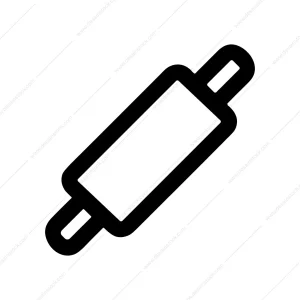 Minimalist Outline Rolling Pin Utensil Cooking Icon