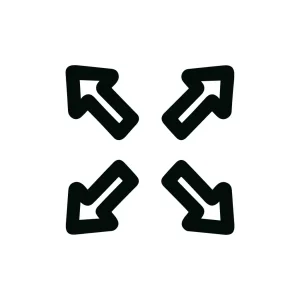 Rounded Line Expand Arrows Direction Interface Icon