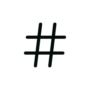 Simple Line Hashtag Symbol Sign Shape Icon