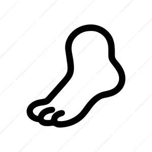 Outline Simple Foot Anatomy Sole Toe Icon