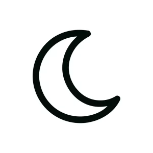 Simple Outline Crescent Moon Shape Line Icon