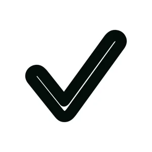 Modern Outline Tick Mark Graphic Element Validation Sign Icon Symbol