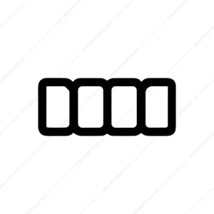 Minimalist Outline Four Square Shape Interface Icon