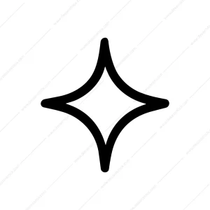 Simple Outline Star Shape Sparkle Decoration Icon
