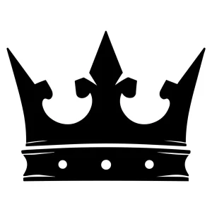 Silhouette Black Crown Symbol Luxury Authority Icon