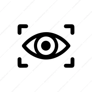 Minimalist Eye Tracking Focus Scan Symbol Icon