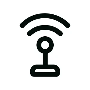 Simple Line Style Wifi Signal Symbol Modern Icon Illustration