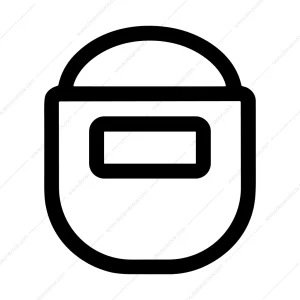 Outline Simple Face Shield Protection Equipment Icon