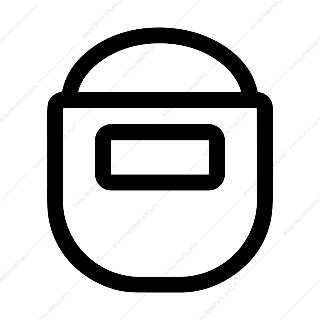 Outline Simple Face Shield Protection Equipment Icon