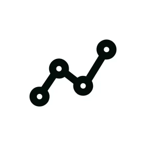 Simple Monoline Circle Connected Diagram Symbol Icon