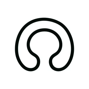 Simple Outline Open Circle Geometric Shape Graphic Design Element