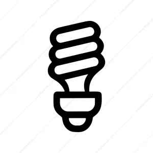 Simple Outline Lightbulb Energy Saving Idea Icon