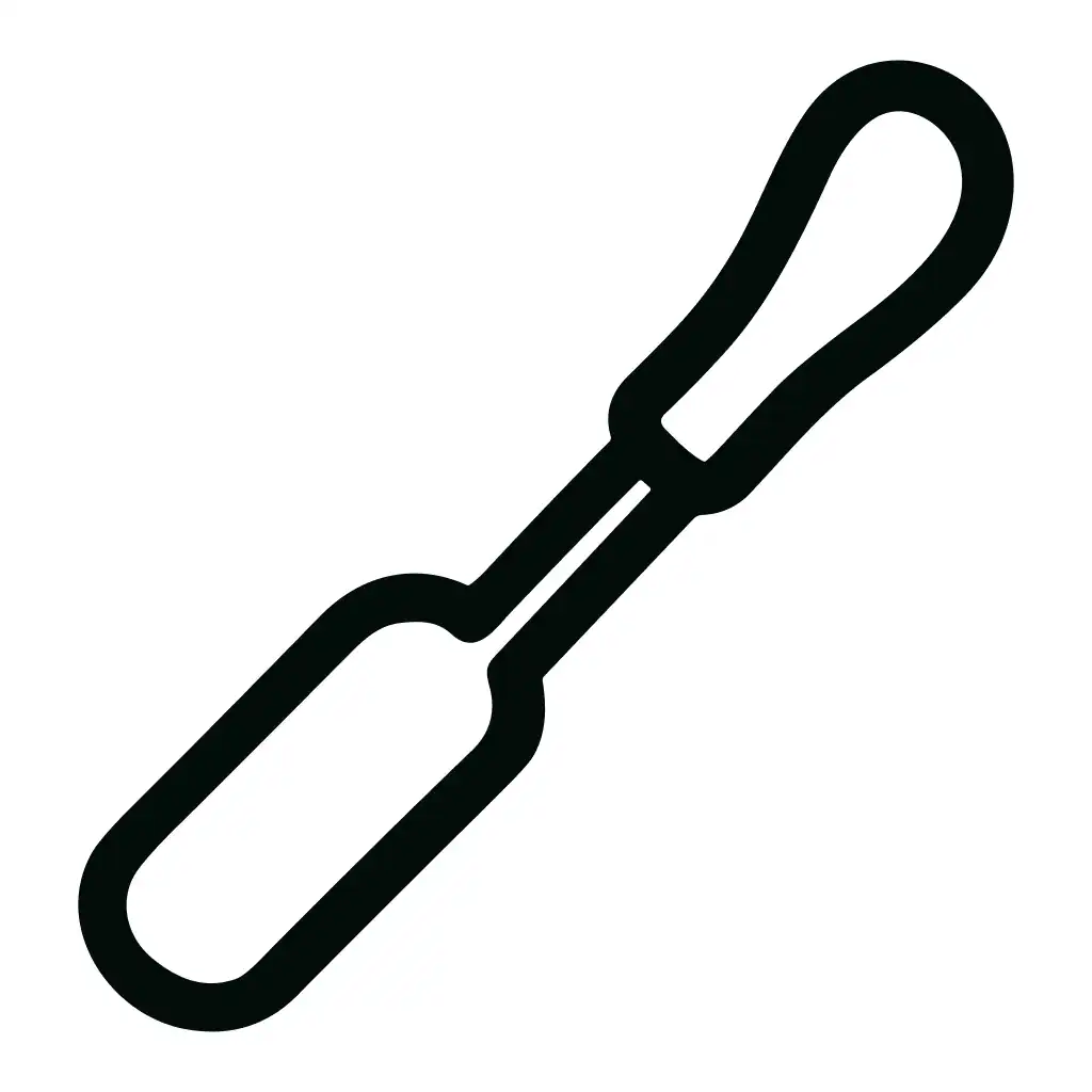 Outline Minimalist Gouge Woodworking Carpentry Tool Line Icon