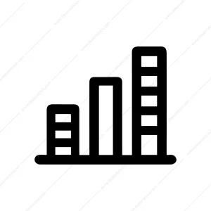 Simple Outline Growth Chart Bar Graph Element Icon
