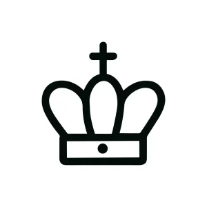 Minimalist Outline Crown Royalty Kingdom Authority Symbol Icon