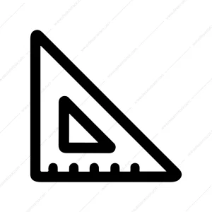 Outline Thick Line Triangle Ruler Instrument Icon