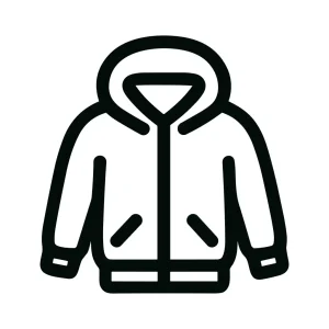 Outline Simple Hoodie Jacket Fashionable Garment Line Icon