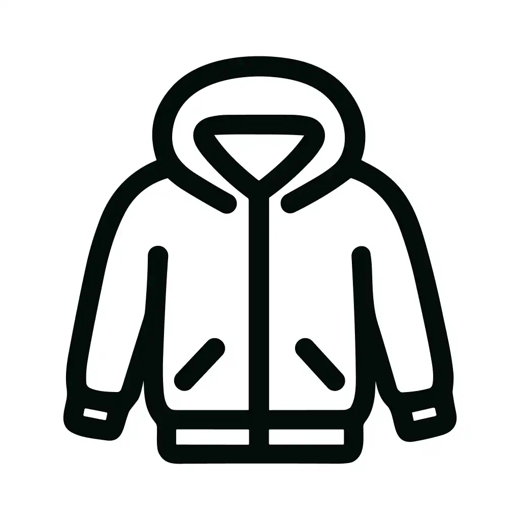 Outline Simple Hoodie Jacket Fashionable Garment Line Icon