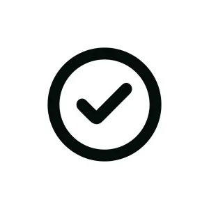 Outline Handdrawn Circle Checkmark Sign Shape Mark Icon