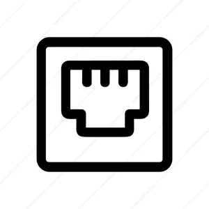 Minimalist Outline Network Port Jack Interface Icon
