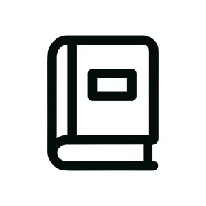 Minimalist Outline Rounded Book Icon Design Education and Knowledge Symbol