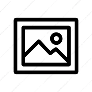 Simple Line Drawing Mountain Landscape Image Icon