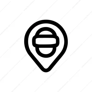 Outline Simple Location Planet Marker Icon Shape
