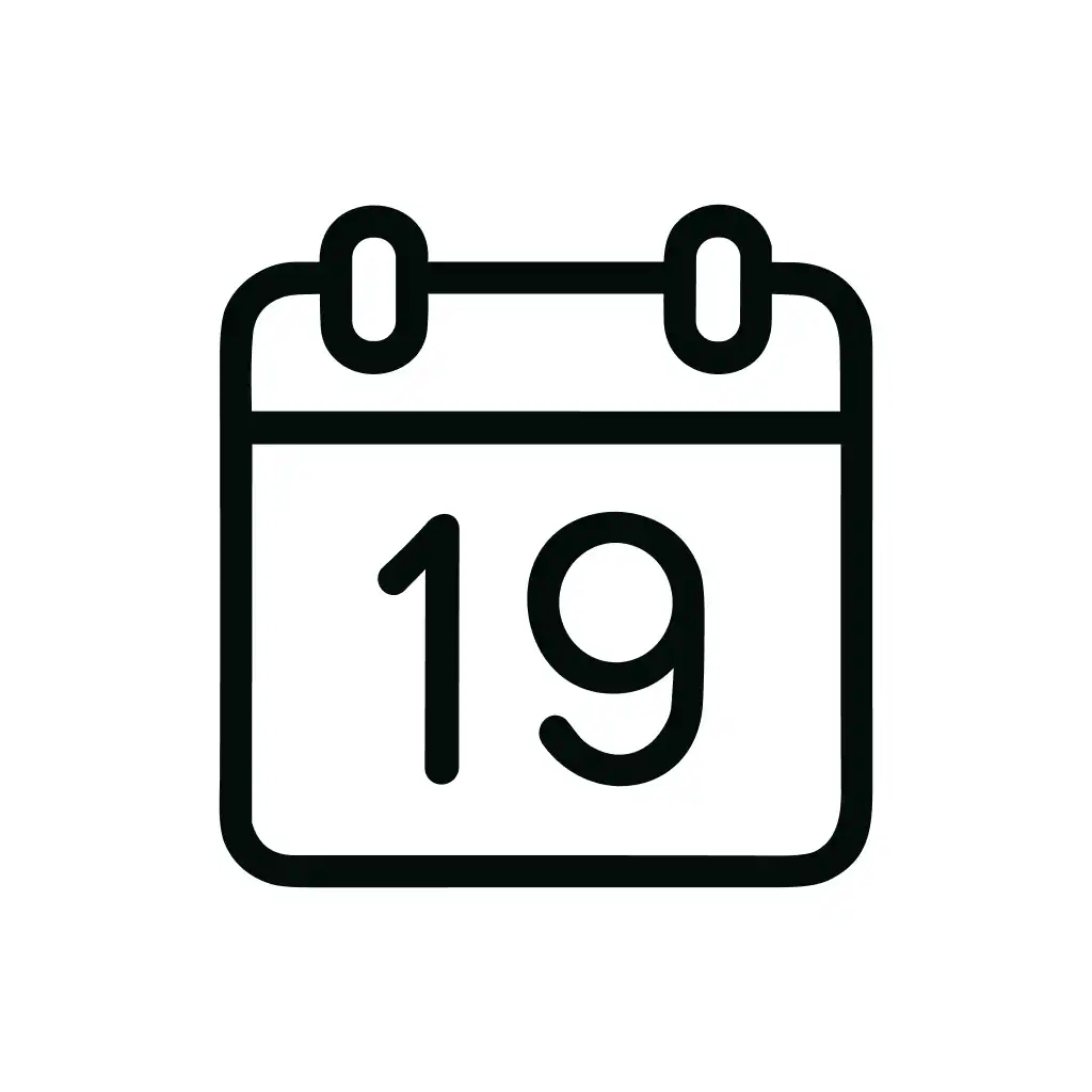 Simple Outline Calendar Date Schedule Reminder Icon