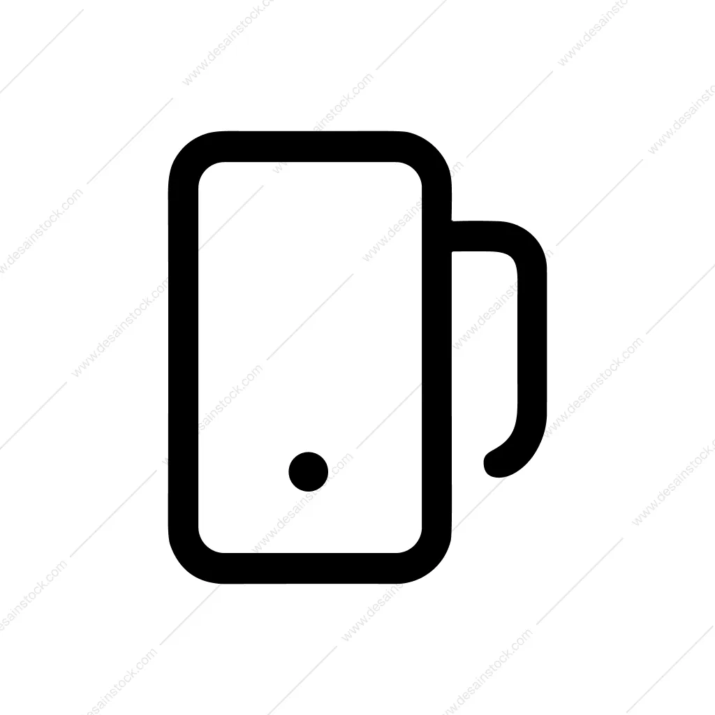 Simple Line Style Mug Outline Beverage Icon