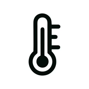 Simple Outline Temperature Thermometer Medical Icon Graphic Illustration Element