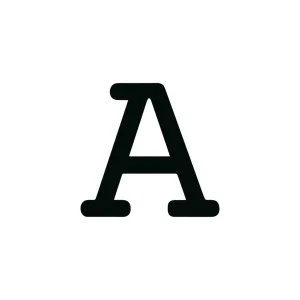 Minimalist Rounded Letter A Simple Typography Isolated Alphabet Design