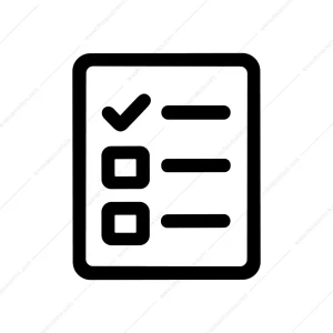 Outline Simple Checklist Form Sign Shape Icon