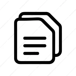 Simple Outline Multiple Document File Paper Icon